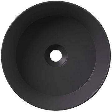 Раковина Alice (Элис) Spy Round 40 см, накладная, без отверстий, цвет: черный матовый 34230108