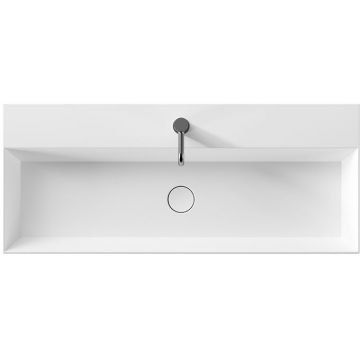 Раковина Alice (Элис) Spy 101x46х13.5 см, накладная/подвесная, 1 отверстие, цвет: белый глянцевый 34350101