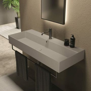 Раковина Alice (Элис) Spy 101x46х13.5 см, накладная/подвесная, 1 отверстие, цвет: белый глянцевый 34350101