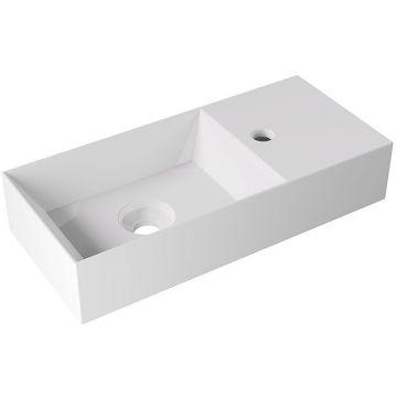 Раковина Alice (Элис) Spy 55x25х11 см, накладная/подвесная, 1 отверстие, цвет: белый глянцевый 34100101