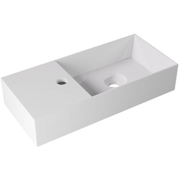 Раковина Alice (Элис) Spy 55x25х11 см, накладная/подвесная, 1 отверстие, цвет: белый глянцевый 34100101