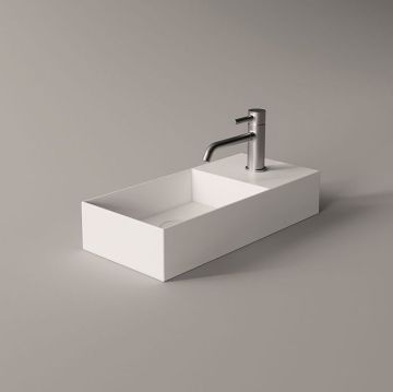 Раковина Alice (Элис) Spy 55x25х11 см, накладная/подвесная, 1 отверстие, цвет: белый глянцевый 34100101