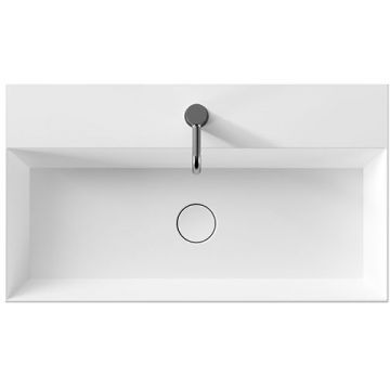 Раковина Alice (Элис) Spy 81x46х13.5 см, накладная/подвесная, 1 отверстие, цвет: белый глянцевый 34330101