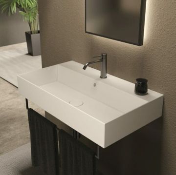 Раковина Alice (Элис) Spy 81x46х13.5 см, накладная/подвесная, 1 отверстие, цвет: белый глянцевый 34330101