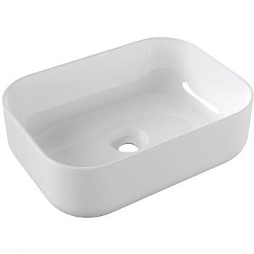 Раковина Alice (Элис) Unica 50x37х16.5 см, накладная, без отверстий, цвет: белый глянцевый 32190101