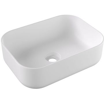 Раковина Alice (Элис) Unica 50x37х16.5 см, накладная, без отверстий, цвет: белый матовый 32190109