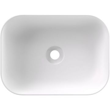 Раковина Alice (Элис) Unica 50x37х16.5 см, накладная, без отверстий, цвет: белый матовый 32190109