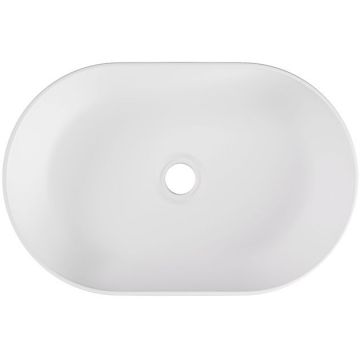 Раковина Alice (Элис) Unica 55x35х17 см, накладная, без отверстий, цвет: белый матовый 32120109