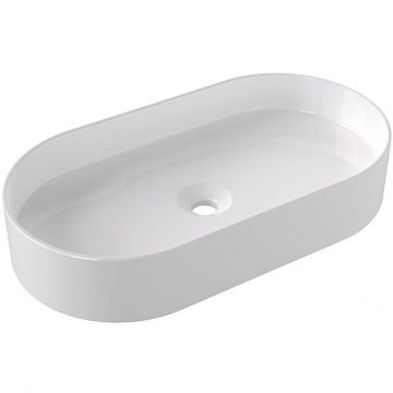 Раковина Alice (Элис) Hide Stadium 65x35х12 см, накладная, без отверстий, цвет: белый глянцевый 31120101