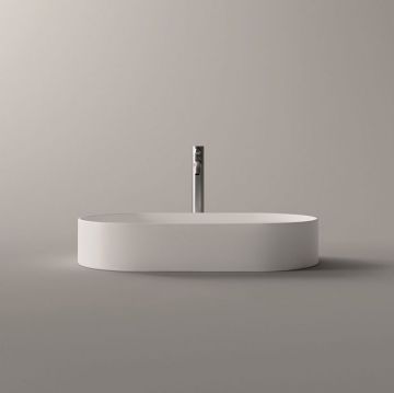 Раковина Alice (Элис) Hide Stadium 65x35х12 см, накладная, без отверстий, цвет: белый глянцевый 31120101