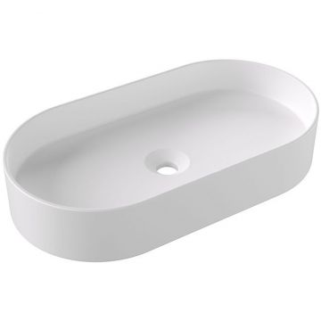 Раковина Alice (Элис) Hide Stadium 65x35х12 см, накладная, без отверстий, цвет: белый матовый 31120109