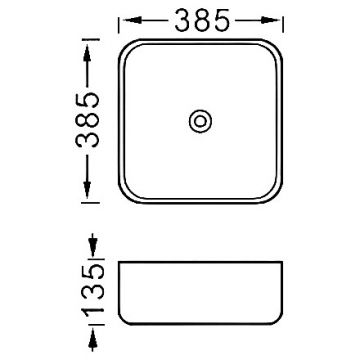 Накладная раковина Створки Эстерсунд S31410WH 39 глянцевая белая, квадратная, Stworki