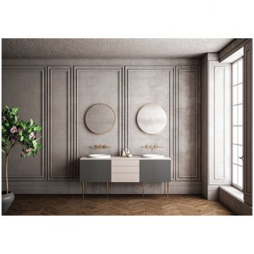 Раковина встраиваемая сверху Створки 3041-KL 43 белая, круглая, фаянс, Stworki
