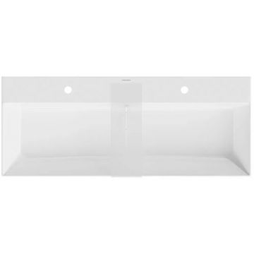 Раковина Kerama Marazzi (Керама Марацци) Grande подвесная 119.5х18 см, 2 отверстия, цвет: белый глянцевая GR.wb.120.2