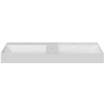 Раковина Kerama Marazzi (Керама Марацци) Grande подвесная 119.5х18 см, 2 отверстия, цвет: белый глянцевая GR.wb.120.2