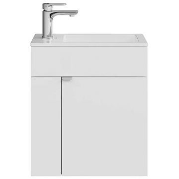 Тумба подвесная с раковиной Kerama Marazzi (Керама Марацци) Lato, 49.5х27х55 см, с дверцей, цвет: белая глянцевая