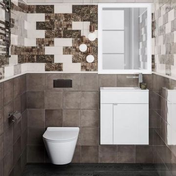 Тумба подвесная с раковиной Kerama Marazzi (Керама Марацци) Lato, 49.5х27х55 см, с дверцей, цвет: белая глянцевая