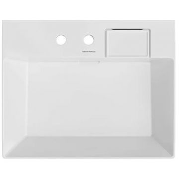 Раковина Kerama Marazzi (Керама Марацци) Logica накладная, 60.5х48.5 см, 2 отверстия, цвет: белый глянцевая LO.wb.60.2