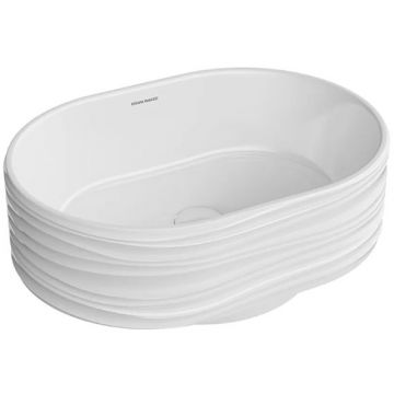 Раковина Kerama Marazzi (Керама Марацци) ArtBasin Sabbia накладная 50.5х36.6 см, без отверстий, цвет: белый глянцевая SA.wb.50WHT