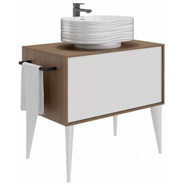 Раковина Kerama Marazzi (Керама Марацци) ArtBasin Sabbia накладная 50.5х36.6 см, без отверстий, цвет: белый глянцевая SA.wb.50WHT