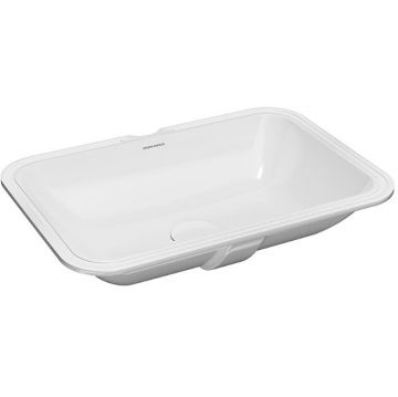 Раковина Kerama Marazzi (Керама Марацци) Plaza встраиваемая снизу 54.5х38 см, без отверстий, цвет: белый глянцевая PLR.wbu.55