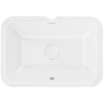 Раковина Kerama Marazzi (Керама Марацци) Plaza встраиваемая снизу 54.5х38 см, без отверстий, цвет: белый глянцевая PLR.wbu.55