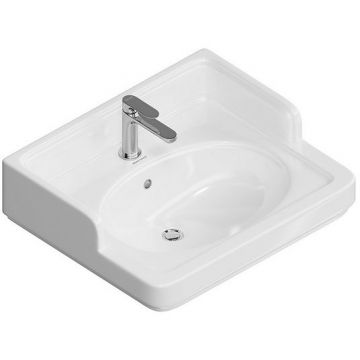 Раковина Kerama Marazzi (Керама Марацци) Pompei 60х50х26.5 см, подвесная, мебельная, 1 отверстие, с переливом, цвет: белый глянцевый PO.wb.60