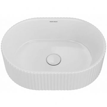 Раковина Kerama Marazzi ArtBasin Vento накладная 50.5х36.6 см, без отверстий, цвет: белый глянцевая VE.wb.50WHT