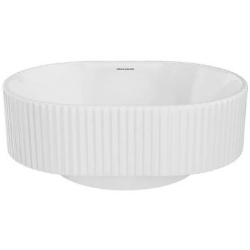 Раковина Kerama Marazzi ArtBasin Vento накладная 50.5х36.6 см, без отверстий, цвет: белый глянцевая VE.wb.50WHT