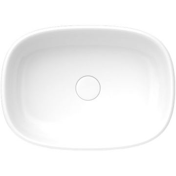 Раковина Kerama Marazzi (Керама Марацци) Circo 50х36х13.5 см, накладная, без отверстий, без перелива, цвет: белый глянцевый CI.wb.50