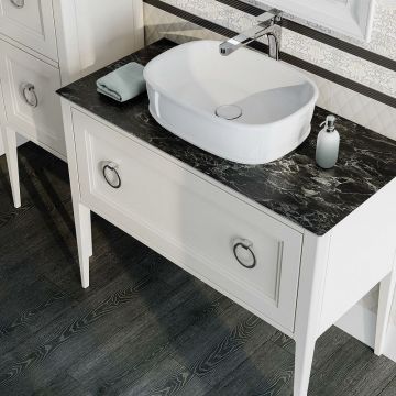 Раковина Kerama Marazzi (Керама Марацци) Circo 50х36х13.5 см, накладная, без отверстий, без перелива, цвет: белый глянцевый CI.wb.50