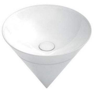 Раковина Kerama Marazzi (Керама Марацци) Cono 44.5х44.5х35 см, встраиваемая сверху, без отверстий, без перелива, цвет: белый глянцевый CO.wbi.44