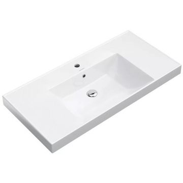 Раковина Kerama Marazzi (Керама Марацци) Cubo подвесна 101х48.5 см, с 1 отверстие, цвет: белый глянцевая CU.wb.100