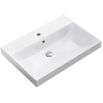 Раковина Kerama Marazzi (Керама Марацци) Cubo подвесна 70.5х48.5 см, с 1отверстияпод смеситель, цвет: белый глянцевый CU.wb.70