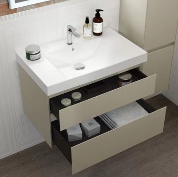 Раковина Kerama Marazzi (Керама Марацци) Cubo подвесна 80.5х48.5 см, с 1 отверстиепод смеситель, цвет: белый глянцевая CU.wb.80