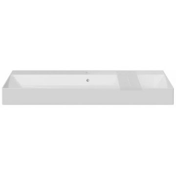 Раковина Kerama Marazzi (Керама Марацци) Grande подвесная 119.5х18 см, с 1 отверстие, цвет: белый глянцевая GR.wb.120