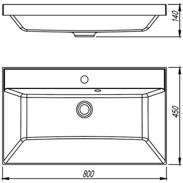 Раковина Florentina (Флорентина) Астория (10.170.00800.001) Белый 80 см