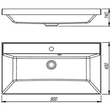 Раковина Florentina (Флорентина) Астория (10.170.00900.001) Белый 90 см