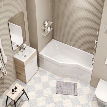 Акриловая ванна 150х75 см Creto (Крето) Karmen 33-15075L белая