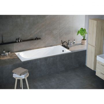 Ванна из литьевого мрамора 170х70 см Creto (Крето) Nova 23-1112 белая