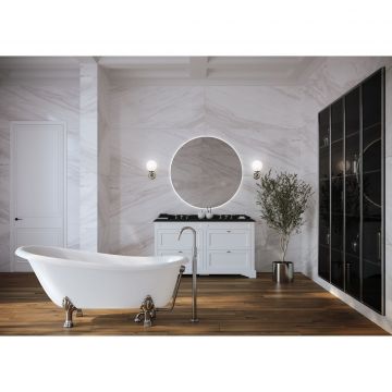 Ванна из литьевого мрамора 170х80 см Creto (Крето) Corsica 24-1112 с хромированными ножками