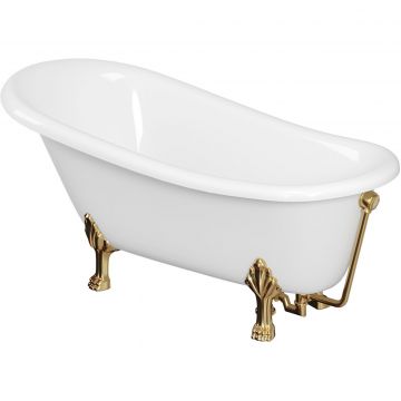 Ванна из литьевого мрамора 170х80 см Creto (Крето) Corsica 24-1113 с золотыми ножками