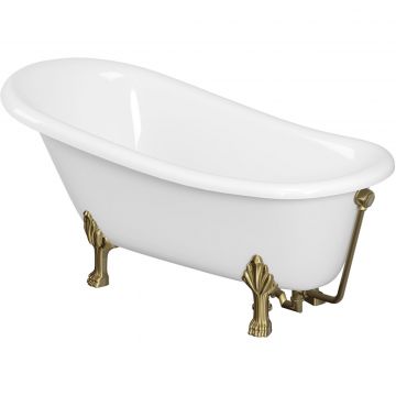 Ванна из литьевого мрамора 170х80 см Creto (Крето) Corsica 24-1114 с бронзовыми ножками