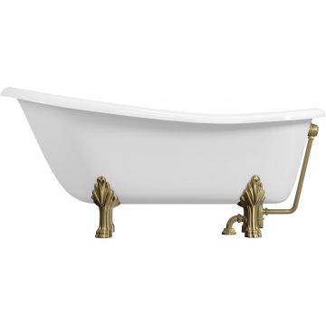Ванна из литьевого мрамора 170х80 см Creto (Крето) Corsica 24-1114 с бронзовыми ножками