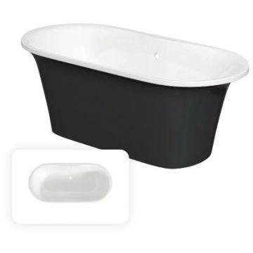 Ванна из литьевого мрамора Creto (Крето) Aurora 170x80 черная. 8-1113