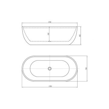 Ванна акриловая Aquanet (Акванет) Delight 170x78 см 00208600, белый