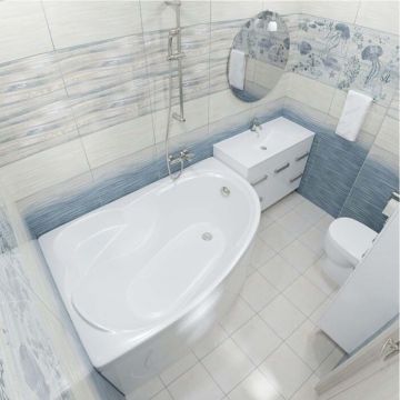 Ванна асимметричная Тритон (Triton) акриловая Николь 1600х1000х620 мм правая (Щ0000049495) (на Х-каркасе)