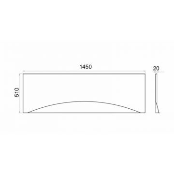 Экран под ванну лицевая Тритон (Triton) Стандарт 1450х510 мм белая (Щ0000050935)