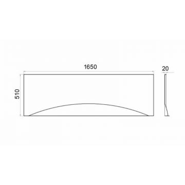 Экран под ванну лицевая Тритон (Triton) Стандарт 1650х510 мм белая (Щ0000050936)