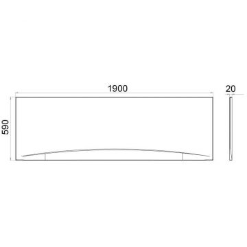 Экран под ванну лицевая Тритон (Triton) Персей 1900х590 мм белая (Щ0000051531)